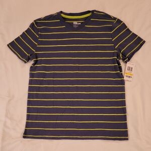 Epic Threads. Gray and Yellow Striped T-Shirt. Size Medium